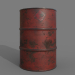 3d Barrel 200 liters Red rust model buy - render