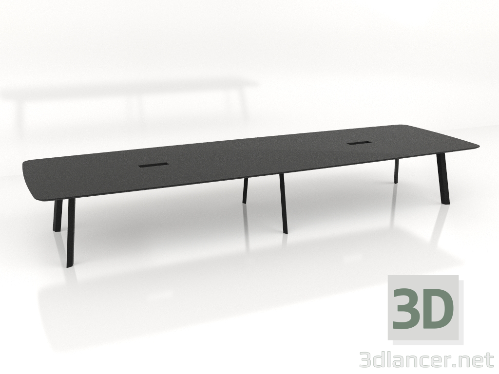 3d model Conference table with a hole for cables 500x155 - preview