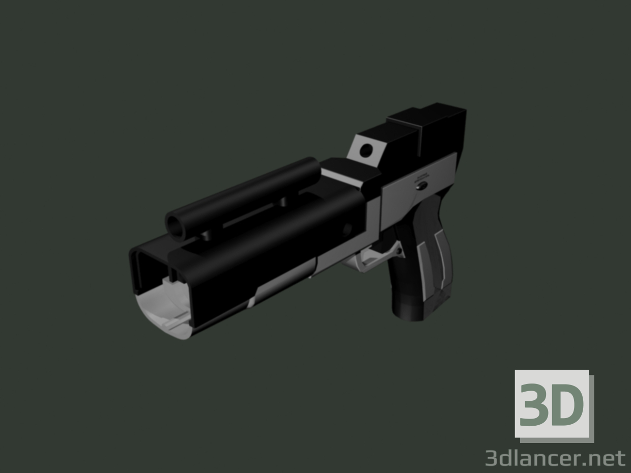 3D modeli blaster - önizleme