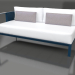 modèle 3D Module canapé, section 1 gauche (Gris bleu) - preview