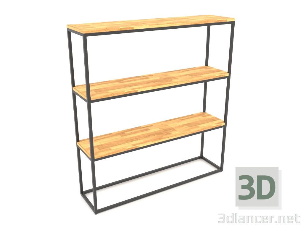 modèle 3D Etagère rectangulaire (PLANCHER BOIS, 120x30x128) - preview