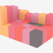 3D Modell Doppel-modulare Sofa - Vorschau