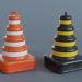 modèle 3D de cônes de signalisation routière acheter - rendu