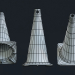 modello 3D di coni segnaletica stradale comprare - rendering