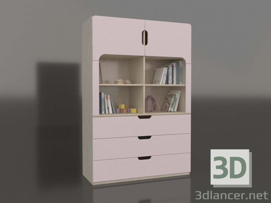 modello 3D Libreria-cassettiera MODE K (DPDKAA) - anteprima