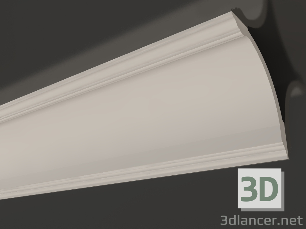 modèle 3D Corniche plafond en plâtre haut KGP 004 (120x111) - preview