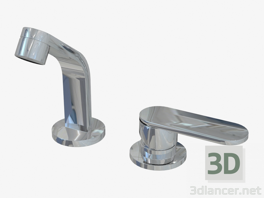 3D Modell Chrom Badezimmer Wasserhahn One (113050-F) - Vorschau