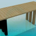 3D Modell Langer Tisch - Vorschau