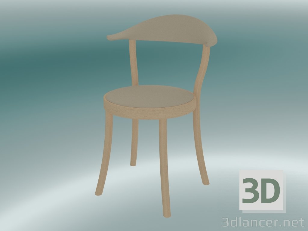 3d model Silla silla bistro MONZA (1212-20, haya natural, café con leche) - vista previa