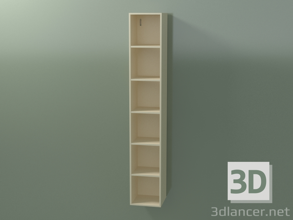 modello 3D Mobile alto Wall (8DUAEC01, Bone C39, L 24, P 24, H 144 cm) - anteprima