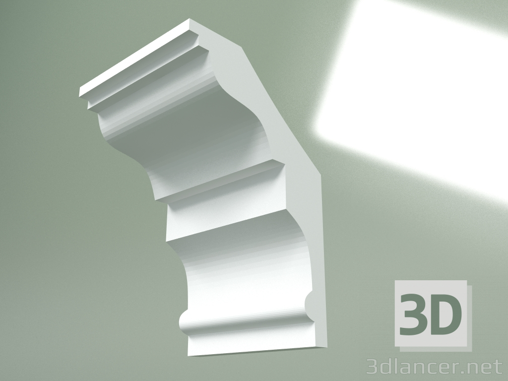 modèle 3D Corniche en plâtre (socle de plafond) KT414 - preview