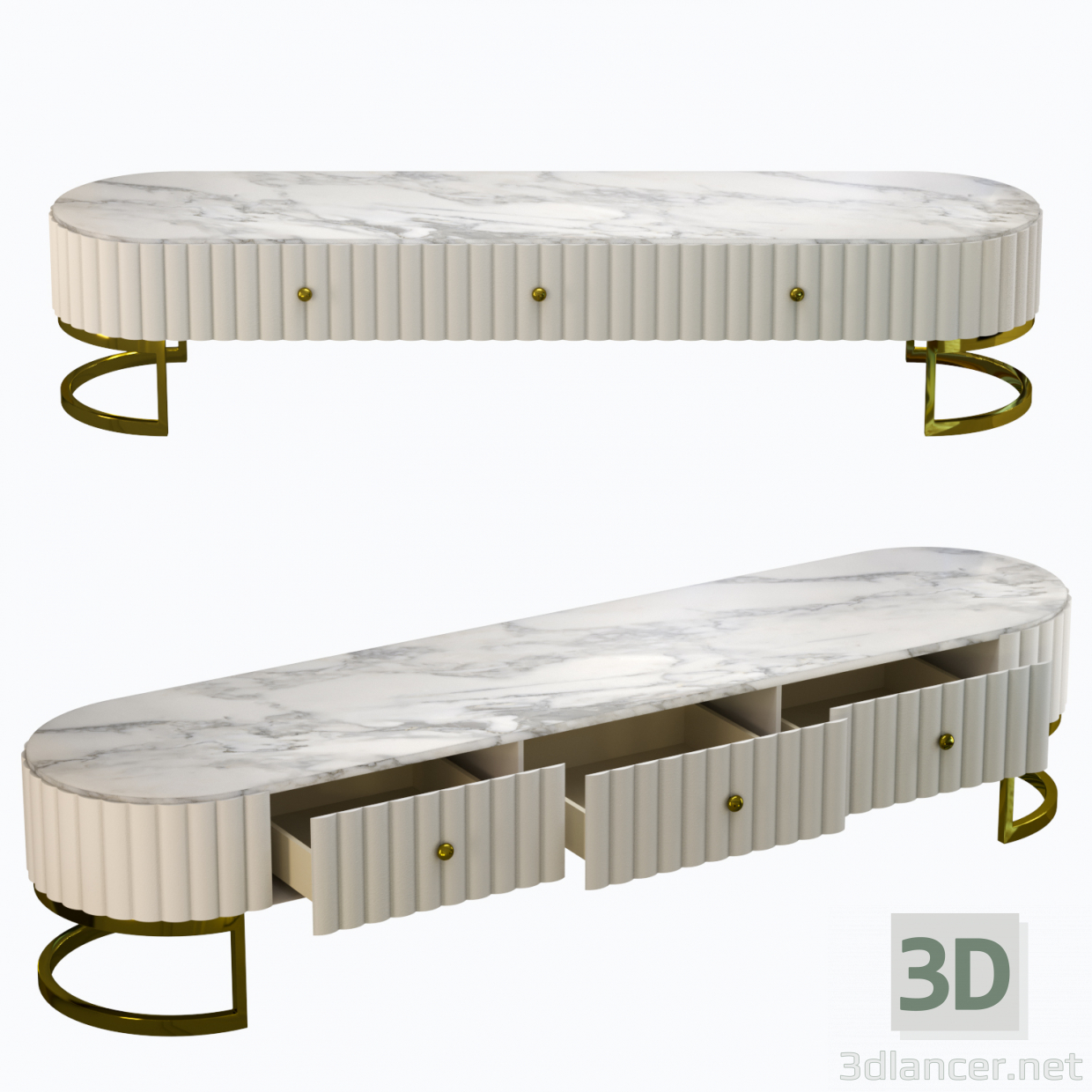 Mueble de televisión de diseño LaLume-AP002121 3D modelo Compro - render