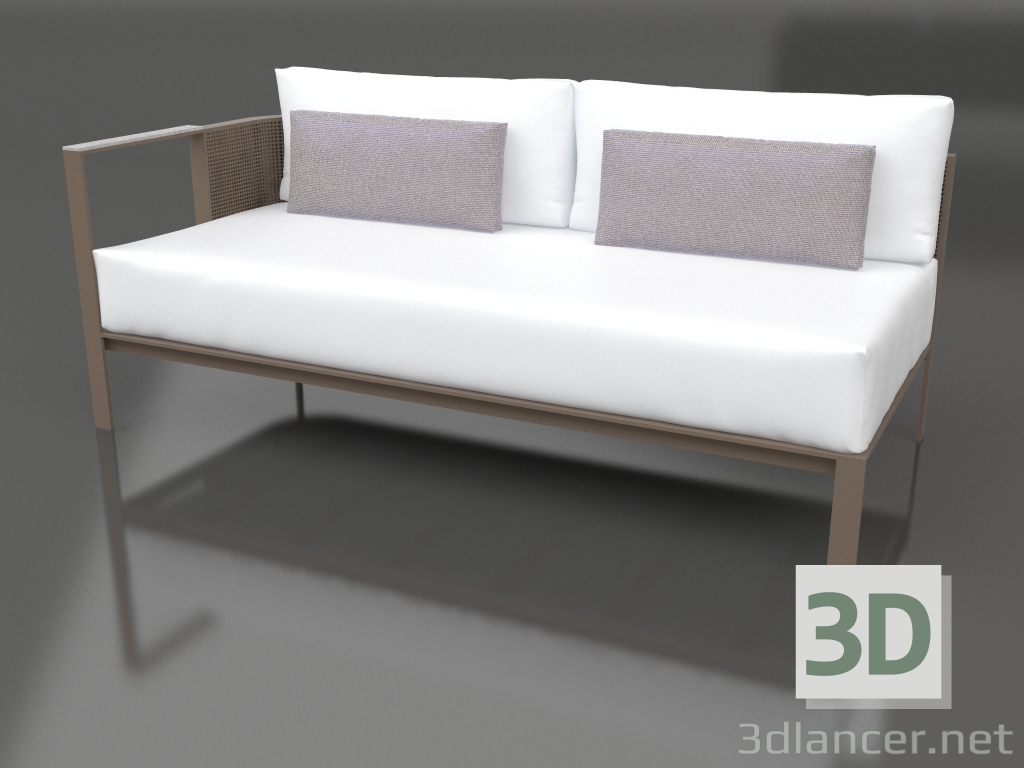 modèle 3D Module canapé, section 1 gauche (Bronze) - preview