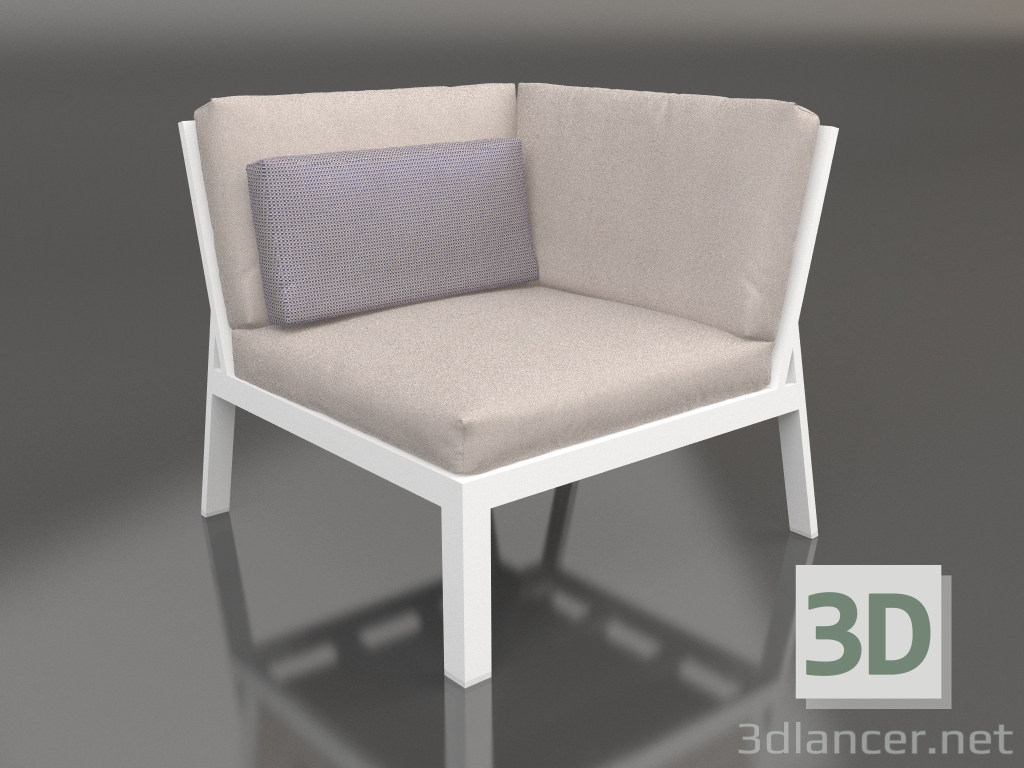 Modelo 3d Módulo de sofá, seção 6 (branco) - preview
