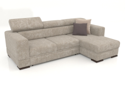 Fabio sofa with ottoman (Marshmallow 22)