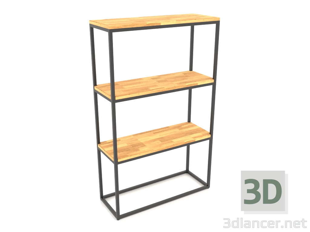 modello 3D Rastrelliera rettangolare (PAVIMENTO LEGNO, 80x30x128) - anteprima