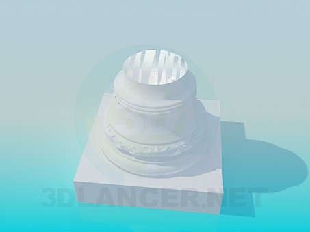 3D Modell Säulenfuß - Vorschau