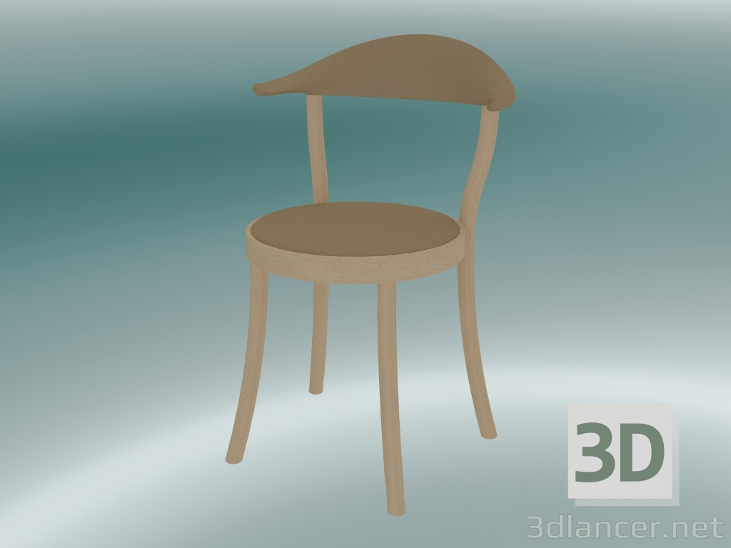 modèle 3D Chaise bistro chaise MONZA (1212-20, hêtre naturel, caramel) - preview