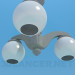 modello 3D Lampadario plafoniera rotonda - anteprima