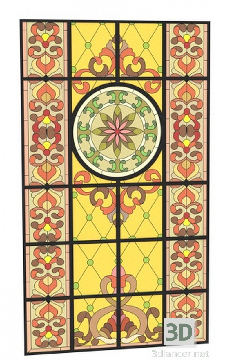 3d Stained glass model buy - render