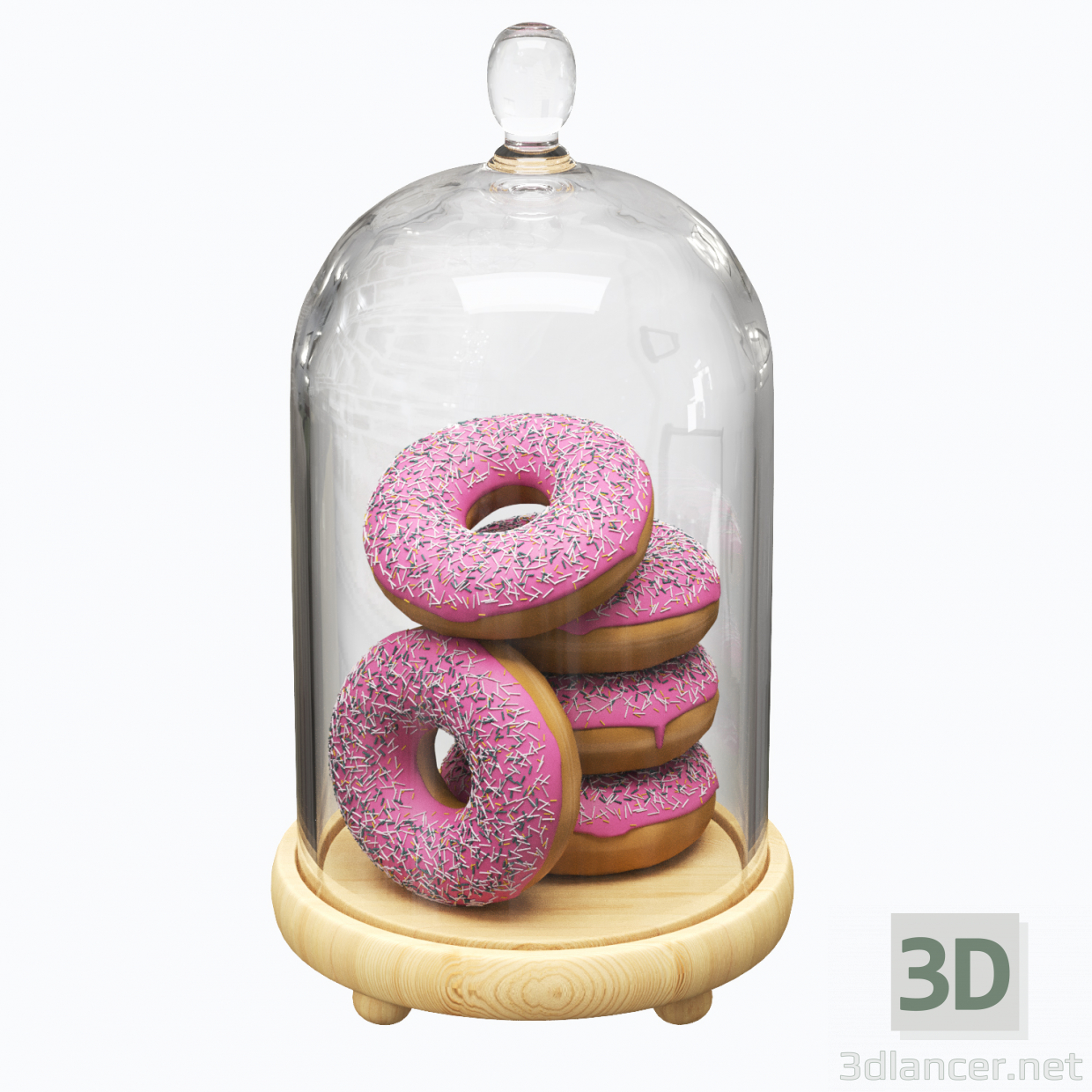 3d Пончики модель купить - ракурс