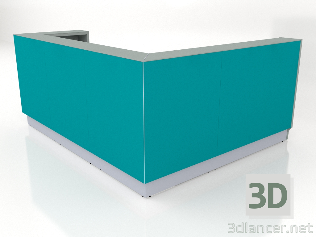 3D modeli Resepsiyon masası Linea LIN40L (2444x2050) - önizleme
