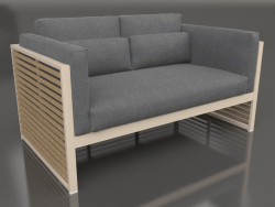 2-Sitzer-Sofa mit hoher Rückenlehne (Sand)