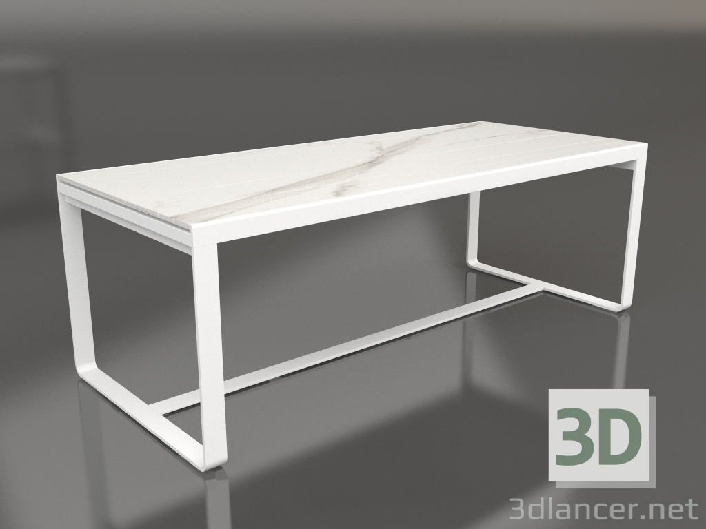 modello 3D Tavolo da pranzo 210 (DEKTON Aura, Bianco) - anteprima