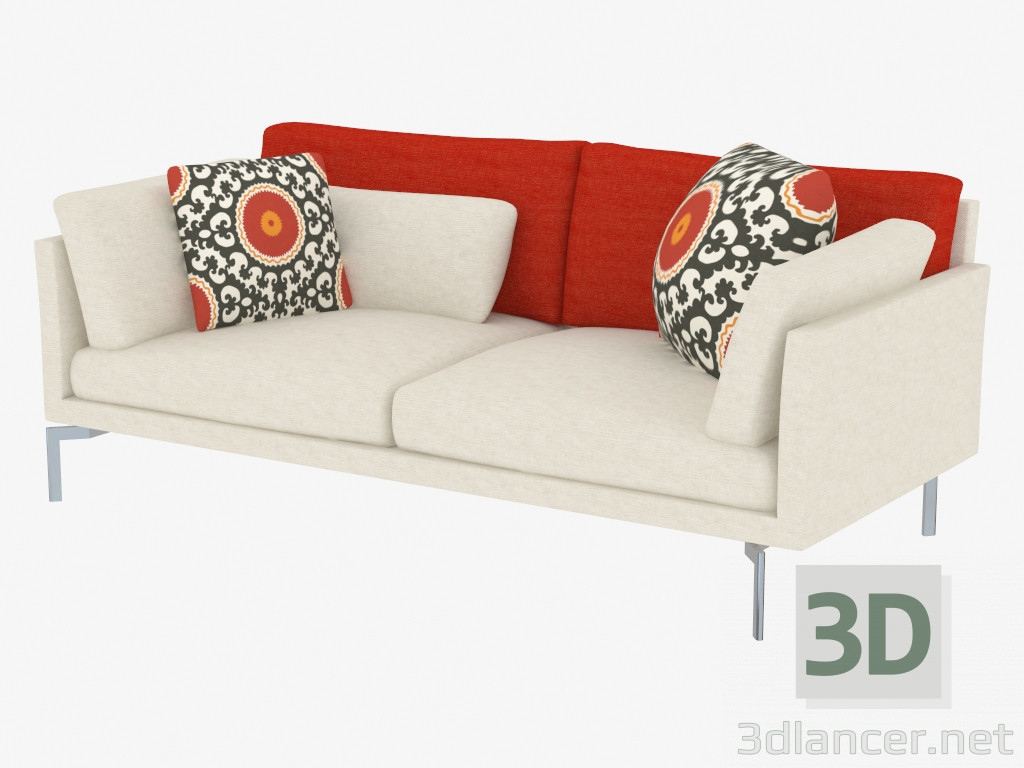 3D modeli Çift Kişilik Yatak olan koltuk - önizleme