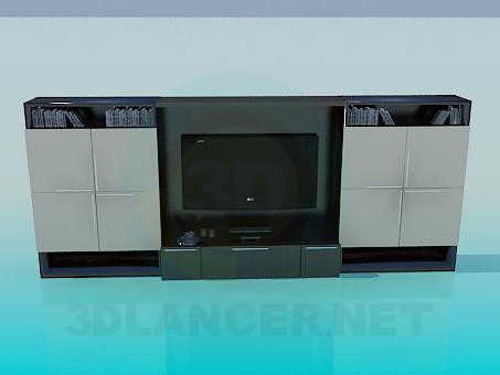 3d модель Шкаф под телевизор – превью