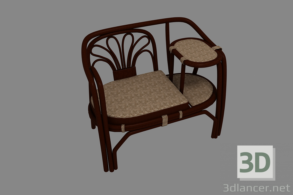 3d model Rotang couch - preview