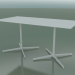 3d model Rectangular table with a double base 5546 (H 72.5 - 79x159 cm, White, V12) - preview