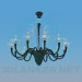 3d model Chandelier with lights as candles - preview