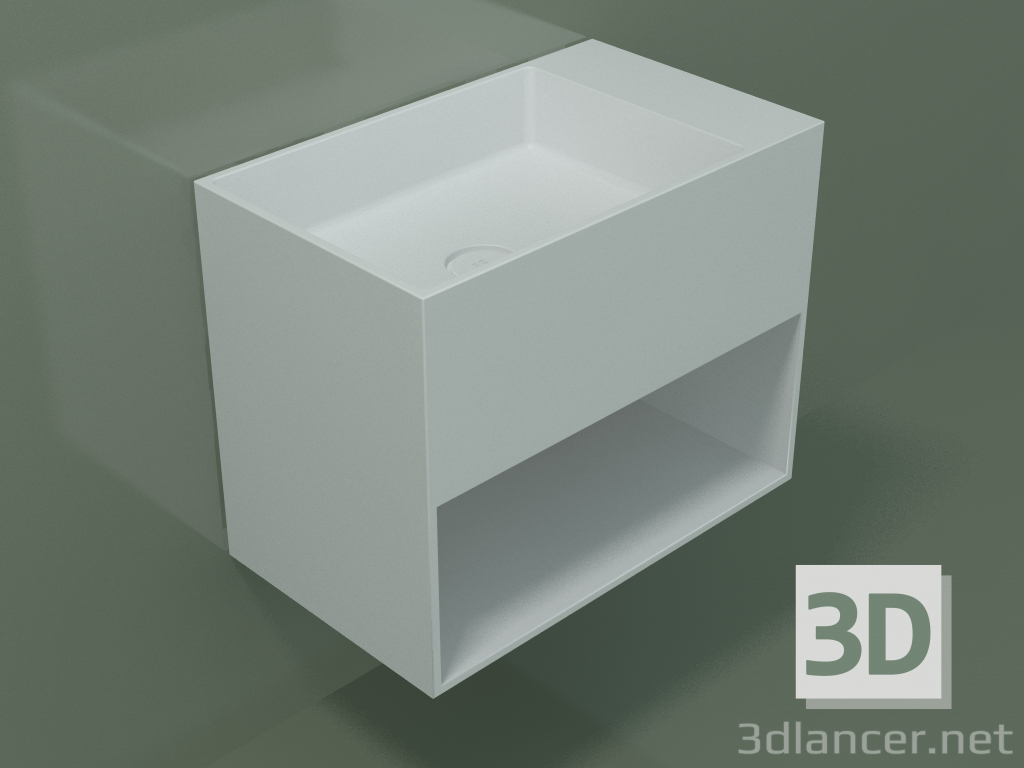 3D modeli Duvara monte lavabo Giorno (06UN33101, Glacier White C01, L 60, P 36, H 48 cm) - önizleme