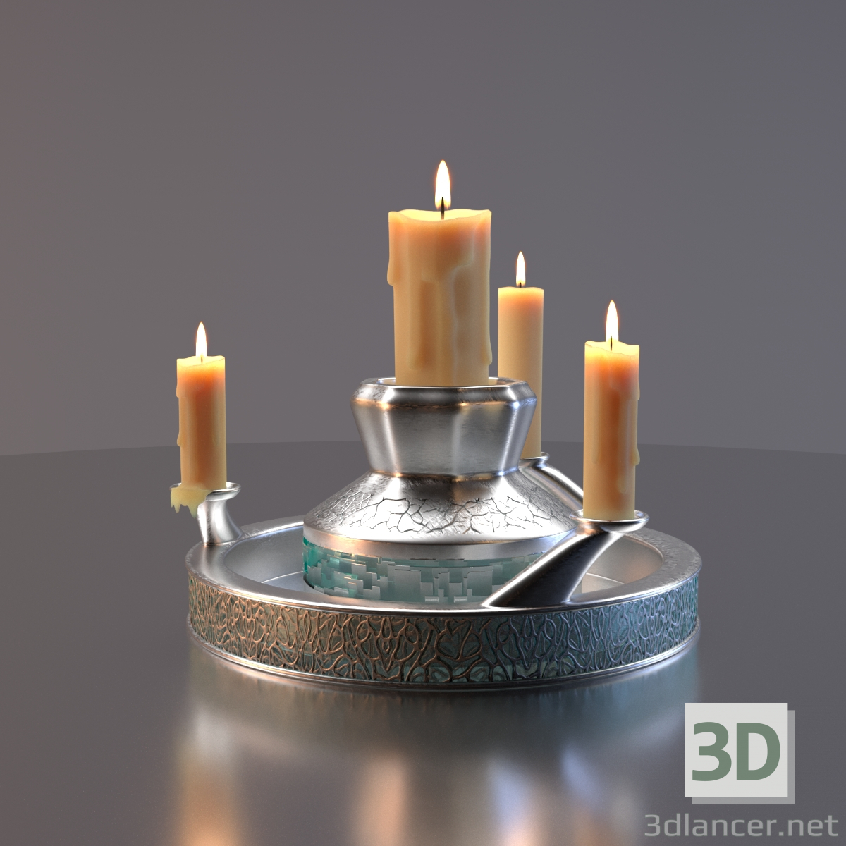 Kerze 3D-Modell kaufen - Rendern