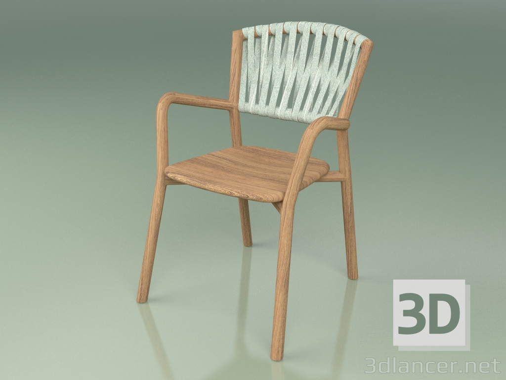 3D Modell Stuhl 161 (Teak, Gürtel Mint) - Vorschau