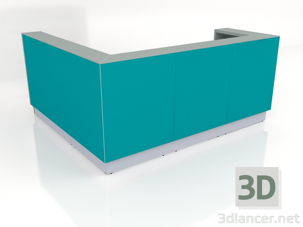 modello 3D Banco reception Linea LIN40P (2444x2050) - anteprima