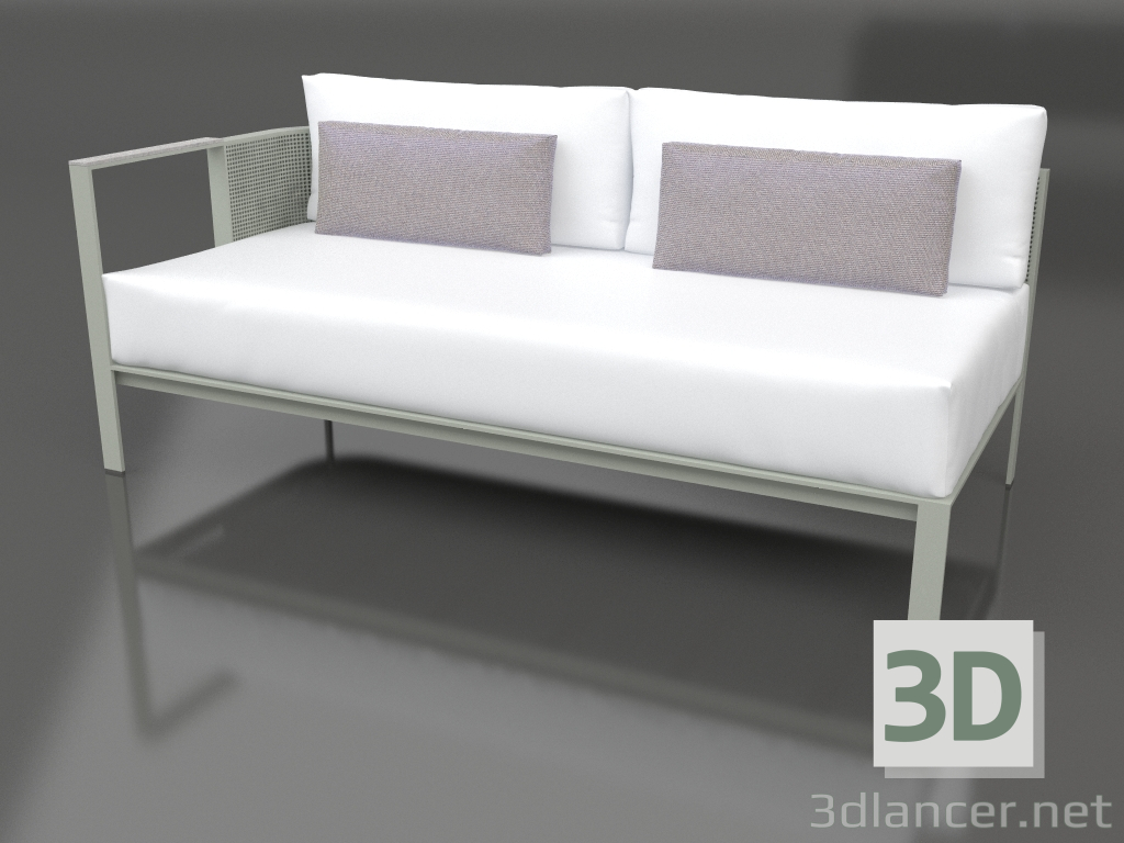 3d model Sofa module, section 1 left (Cement gray) - preview