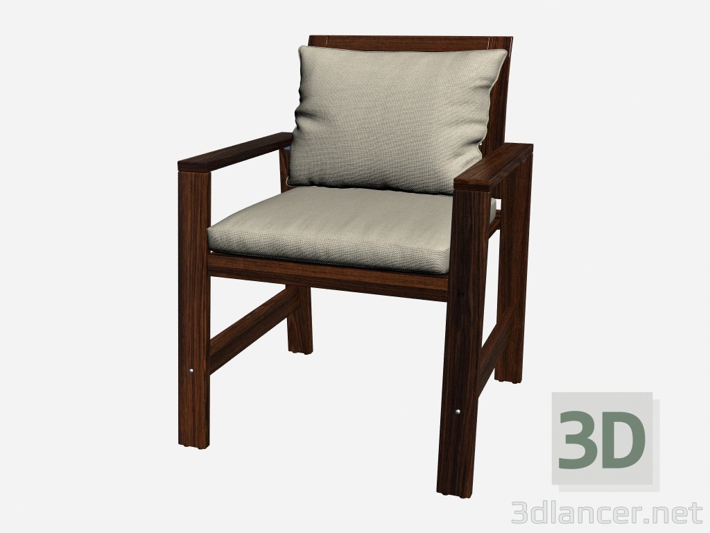 modello 3D Sedia con cuscino - anteprima