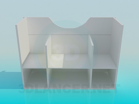 modèle 3D lavabo piédestal - preview