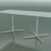 3D Modell Rechteckiger Tisch mit doppelter Basis 5547 (H 72,5 - 79x179 cm, Weiß, V12) - Vorschau