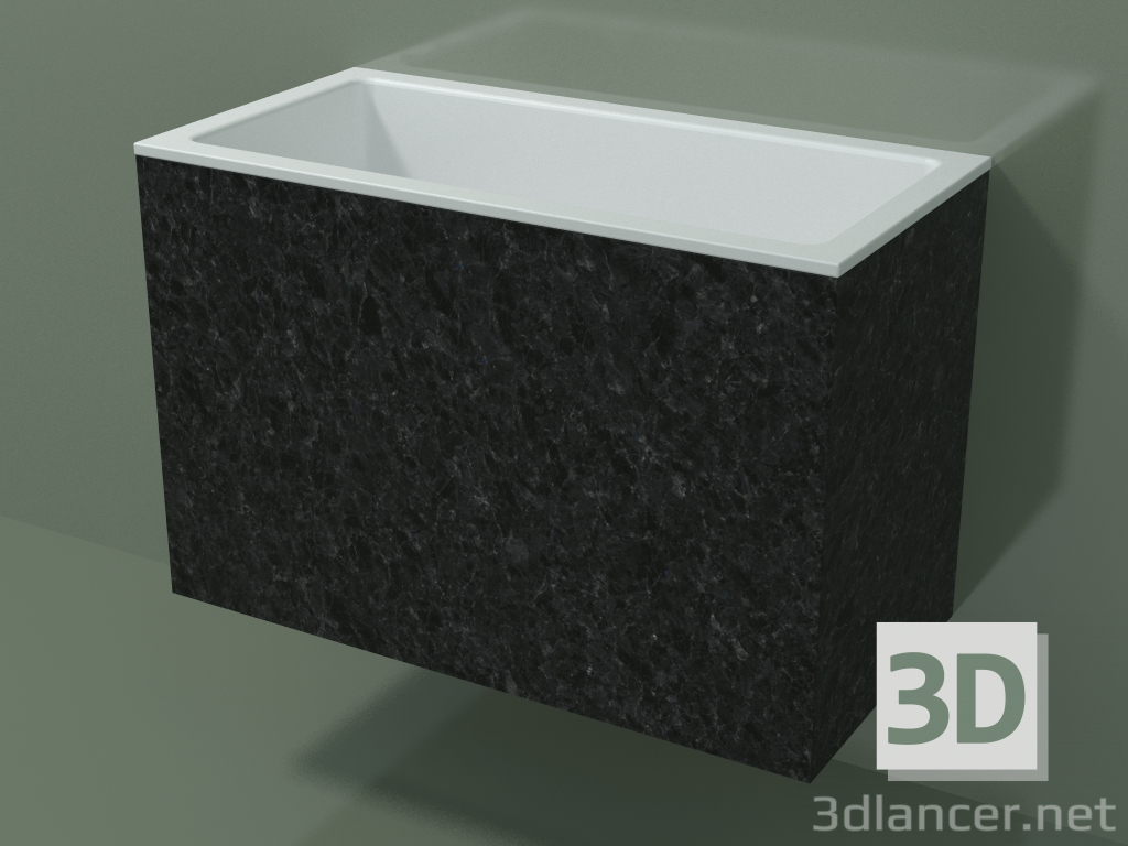 3d model Wall-mounted washbasin (02R143101, Nero Assoluto M03, L 72, P 36, H 48 cm) - preview