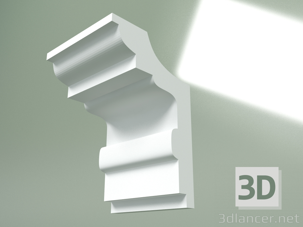 modello 3D Cornicione in gesso (zoccolo a soffitto) KT417 - anteprima