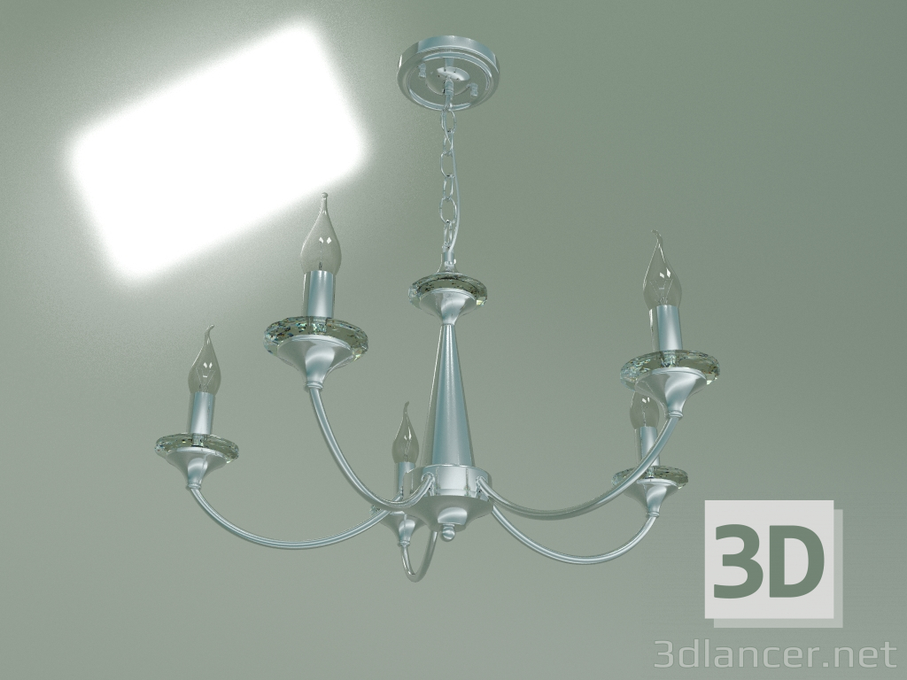 3d model Hanging chandelier 60096-5 (chrome) - preview