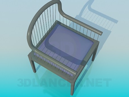 Modelo 3d Cadeira com cadeias de caracteres - preview
