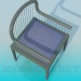3D modeli Sandalye dizeleri ile - önizleme