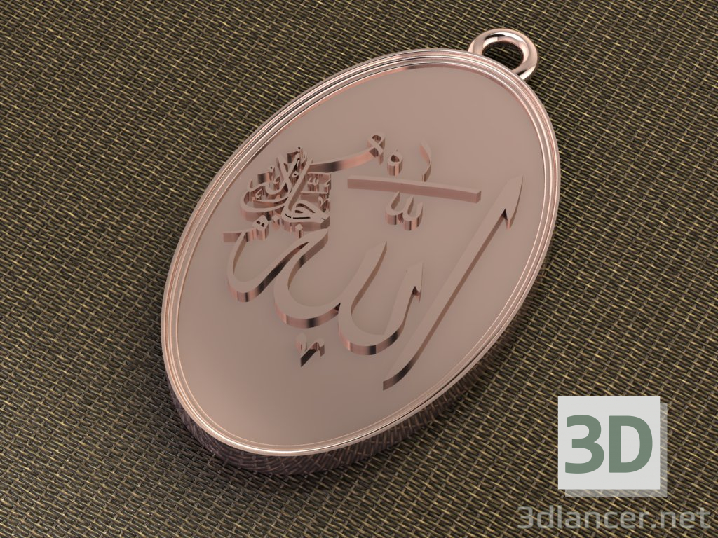 3D kolye islam modeli satın - render