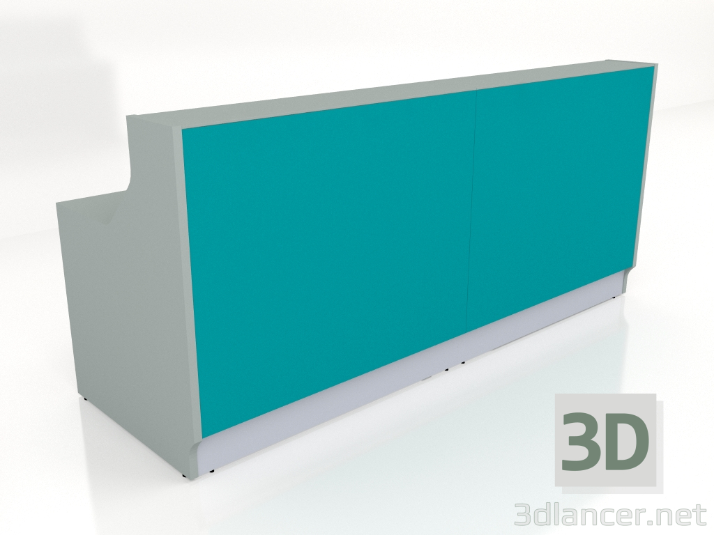 3d model Reception desk Linea LIN25 (2456x824) - preview