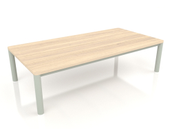 Coffee table 70×140 (Cement gray, Iroko wood)