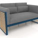 Modelo 3d Sofá de 2 lugares com encosto alto (cinza azul) - preview